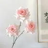 Ventas Directas de Fábrica de Flores Artificiales para Bodas, Arreglos Florales de Boda a Precio Especial, Flores Falsas Decorativas, Flores Artificiales Rosa Diamante de 3 Cabezas