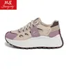 28192 Tênis Dad Fashion com Solado Grosso para Mulheres, Novos Modelos Primavera e Verão, Leve, Versátil, Malha, Respirável, Aumenta a Altura, Esportes e Lazer