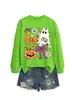 Sudadera linda y divertida de Halloween para mujer con diseño de fantasma, moño, flor, calabaza, murciélago para Amazon, Wish y tiendas independientes