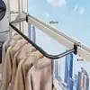 Varanda haste para secar roupas moldura da janela cabide simples para roupas artefato de secagem ao sol cabide para secar roupas domésticas cabide para roupas rack de varal não ocupa espaço