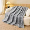 Otoño Invierno 2026 Venta Caliente Manta de Tafetán con Forro Polar Engrosada Manta para Siesta de Invierno en la Oficina Cubierta de Manta para Sofá Manta de Sábana Manta Chal