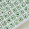 Pedras de strass K9 com ponta brilhante para nail art, mini strass quadrados e redondos premium, strass em formato quadrado e redondo, e acessórios decorativos para unhas para extensões de unhas
