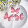Pacote com 3 Borboletas de Tule 3D de Camada Dupla de 5cm para Acessórios de Cabelo DIY Feitos à Mão, Materiais de Decoração, Brincos de Maquiagem Facial Estilo Antigo Hanfu