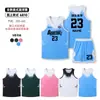 Traje de Basquete Americano Adulto Terno Jersey de Ombro Estreito Traje de Treinamento de Equipe Estampado para Estudantes Universitários Masculinos e Femininos Traje de Competição Atacado