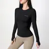 Emagrecimento apertado roupas de fitness das mulheres de manga comprida respirável trecho sportswear top T-shirt correndo roupas de ioga outono e inverno