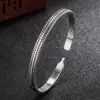 2021 Venta Caliente Vintage Apertura Moda Plata Tailandesa Pluma Negra Hojas Flor Pulsera Pulsera Pulsera Pulsera Venta al por Mayor