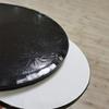 Bandeja de bolo ondulada com padrão de folha de uva preta de 12 mm, bandeja redonda para bolo, atacado, placa de tambor de bolo