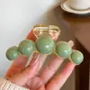 Presilha de Cabelo Elegante e Estilosa de Tubarão Grande na Cor Café para Cabelos Grossos, Adequada para o Dia a Dia, Acessório de Cabelo Simples e Sofisticado para a Parte de Trás da Cabeça