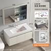 Lavabo de baño de acero inoxidable blanco leche con panal de abeja, lavabo integrado de cerámica, mueble de baño