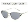 Gafas de sol metálicas pequeñas estilo ojo de gato, estilo retro europeo y americano con diseño de nudo, gafas de sol modernas y elegantes para mujer, adecuadas para ventas transfronterizas