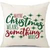Juego de Fundas de Almohada Transfronterizas para Navidad Europea y Americana, Funda para Cojín de Sofá de Sala de Estar, Funda para Almohada de Cintura con Reno Papá Noel Árbol, Suministro de Fábrica