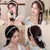 Diadema de Cinta Diadema de Cinta Integrada Diadema Trenzada Floral de Verano Lazo para el Cabello Bufanda Adorno para la Cabeza Nuevo 2025 para Mujer