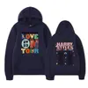 Moletom com Capuz de Lã Estampado Harry Styles para Homens e Mulheres Casais