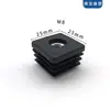 25 30 Tubo Cuadrado Plástico Enchufe Interior Ajustable Tuerca de Pie Ajustable Enchufe de Tubo Enchufe Pad para Ajuste de Patas de Mesa y Silla