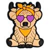 Amazon Dibujos Animados Vaca Escocesa Lindos Accesorios Accesorios DIY Funda para Teléfono Móvil Bolso Pasador Parche de Goma Blanda