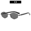 Moda Europea y Americana Nuevas Gafas de Sol Sin Marco Personalidad Corte Filo Sensación de Alta Gama Tan Geniales Gafas de Sol Personalidad Versátil Estilo Callejero Gafas