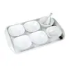 Plato pequeño plato divisor plato de melamina de grado alimenticio tazón comercial para arroz tazón para sopa plato cuadrado especial para comedor plato para porciones pequeñas