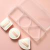 Caixa de Armazenamento de Esponjas de Pó Pacote com Três Ovos de Maquiagem Beleza Caixa de Esponja Marshmallow Toast Retangular Siaman PP Caixa de Embalagem Transparente