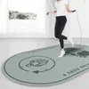 Alfombra de Entrenamiento de Terciopelo de Cristal Alfombra de Yoga para el Hogar Interior Antideslizante Silenciosa Ovalada Alfombrilla de Piso para Saltar la Cuerda Fitness Alfombrilla Aislante de Sonido Amortiguadora de Impactos