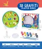 Disco de Pintura de Yeso para Niños Simulación DIY con Diseño de Triceratops, Juguete Creativo de Graffiti para Niños y Niñas