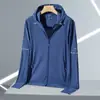 Ropa Nueva de Verano para Hombre con Protección Solar para Exteriores, Chaqueta Transpirable Ultradelgada, Ropa Delgada Anti-UV para Pesca, Versátil de Cuero de Verano