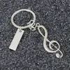 Llavero de Símbolo Musical Exquisito Llavero de Nota Alta Llavero de Instrumento Musical Regalo para Hombres Mujeres Grabado