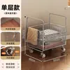 Carrito de cesta de lavandería sucia al por mayor transfronterizo, cesta de lavandería de gran capacidad para el hogar, cesta de almacenamiento, estante de almacenamiento de snacks de pie al por mayor