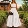 2026 Verano Nuevo Ropa para Mujer Europea y Americana Moda Transfronteriza Conjunto de Moda Atractivo y Sexy Color Sólido Conjunto de Vestido de Tirantes
