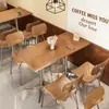 Mesas y Sillas de Moda con Temática Oceánica para Uso Comercial, Adecuadas para Cafeterías, Tiendas de Postres y Té de Leche, Restaurantes, Restaurantes de Fideos y Bares de Snacks