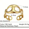 Pulsera Anillo de Acero de Titanio Yusen Europeo y Americano Chapada en Oro Joyería que No se Desvanece para Mujer Lujo Ligero Gama Alta Acero Inoxidable Joyería Transfronteriza