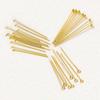 100/paquete de aguja de nueve caracteres color oro de retención de color chapado en cobre de 18k accesorios para joyería DIY hechos a mano aguja plana aguja fija para cuentas