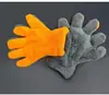 Guantes de lavado de autos de felpa de coral de doble cara engrosados con forma de pata de oso, guantes de limpieza de microfibra especiales, accesorios para coche