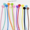 Color Lazo de Cable de Silicona Cuerda de Almacenamiento Cable de Datos DIY Accesorios Llavero Correa de Cable de Silicona Color Cordón