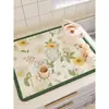 Alfombrilla de Drenaje de Lujo Ligero de París Barro Diatomeo Encimera de Cocina Alfombrilla Impermeable Fregadero Fregadero Grifo Alfombrilla Absorbente