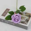Rosas Artificiales de Terciopelo para Decoraciones de Boda, Flores Falsas, Rosas Búlgaras Transfronterizas, Flores Artificiales para el Día de San Valentín al por Mayor