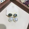 Brincos de Pérola, Femininos, De Luxo, Brincos Vermelhos de Zircônia, Novos Brincos com Pino de Prata Esterlina, Brincos Retrô