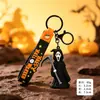 Regalo de Halloween Colgante de Bolsa Lindo Hebilla Lámpara de Calabaza Luminosa Llavero Dibujos Animados Accesorios para Mochila Escolar Adornos para Colgar Muñeca