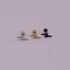 Mini ins Acero Inoxidable 316L Relámpago Ojos de Serpiente Gotas de Agua Aretes Perforación Joyería Venta al por Mayor