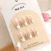 Uñas postizas de alta gama de 24 piezas, populares en línea, estilo puro y deseable, realza el cutis, uñas artificiales hechas a mano
