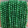 Pedras soltas de calcedônia verde seca otimizadas, contas redondas, semiacabadas, Calcedônia crua Dragão de Ferro, contas para acessórios de joias DIY, pulseira combinando
