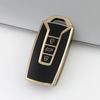 Adecuado para 11-16 Volkswagen Cc Cubierta para Llave de Coche Weilan Modelo Antiguo Magotan B6B7 Carcasa Protectora para Llave con Hebilla de Borde Dorado