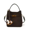 Bolso Bandolera Esmerilado Cubo Cesta de Verduras para Mujer Otoño 2025 Nuevo Versátil Retro Gamuza Cruzado Pequeño Bolso Tote