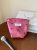 Flor Cosmética Bolsa Portátil Cuidados Com A Pele Armazenamento Bolsa Lona Pequena Bolsa Interna Bolsa Viagem Lavagem Bolsa Carteira