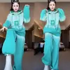 Conjunto de Moda Nuevo para Mujer Primavera y Otoño 2026: Sudadera con Capucha y Conjunto Deportivo Casual de Dos Piezas, Tallas Grandes, Corte Holgado, Degradado