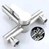 Grifo de Ducha de Acero Inoxidable Calentador de Agua Mezclador Caliente y Frío para Baño Juego de Cabezal de Ducha Interruptor de Tres Vías Oculto