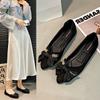 Sapatos baixos de ponta, modernos estilo coreano, que realçam a altura, com design elegante de nicho para uso diário, modelo novo 2025