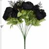 Flor Artificial de Peonía Hilada con Núcleo de 13 Cabezas Estilo Europeo Transfronterizo Flor Artificial de Boda Decoración de Mesa para Sala de Estar Hogar Ramo Artificial