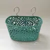 Cesta de plástico grande con doble gancho hueco, cesta de almacenamiento, cesta colgante, apilable