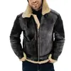2023 Aliexpress Inverno Novo Jaqueta Integrada de Camurça Falsa com Pelo Masculina Quente Espessada Color Blocking