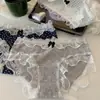 Ropa Interior de Encaje Dulce y Pura para Mujer, Refuerzo de Algodón, Refuerzo Extendido, Amigable con la Piel para Niñas, Bragas Finas Lindas de Verano